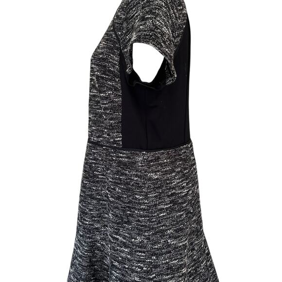 J. Crew Dress Size 12 Mixed Tweed Boucle Fit Flare Flounce Style B0562 Midi - Picture 6 of 11